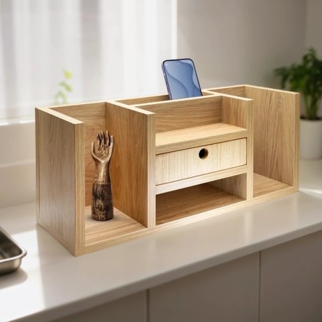 bibliotheque-etagere-de-bureau-double-avec-petit-tiroir-big-0
